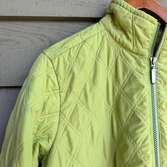 Sundance Quilted Half-Zip Pullover Jacket in Chartreuse Green – Size Large - Picture 7 of 10